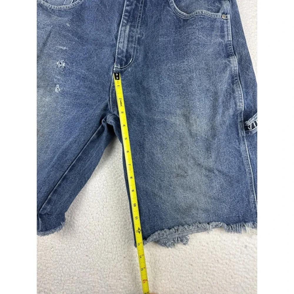 Vibes Baggy Cut Jean Shorts size 32 vintage y2k detail jean shorts southpole